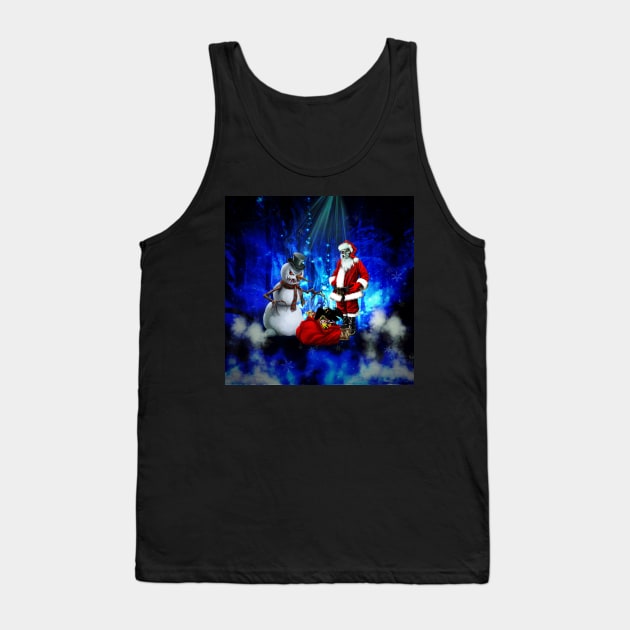 Dark christmas time with creepy Santa Claus and snowman Tank Top by Nicky2342